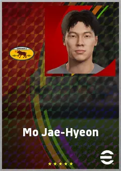 Mo Jae-Hyeon eFootball 2026 player card, 68 OVR RWF