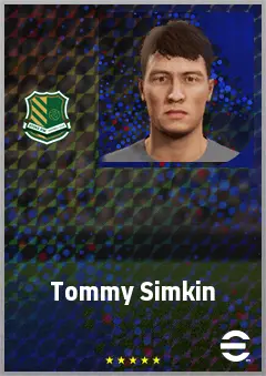 Tommy Simkin eFootball 2026 player card, 61 OVR GK