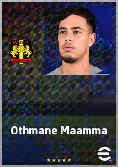 Othmane Maamma eFootball 2026 player card, 65 OVR RWF