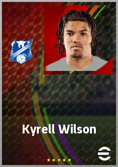 Kyrell Wilson eFootball 2026 player card, 67 OVR RWF