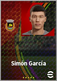 Simón García eFootball 2026 player card, 69 OVR CB