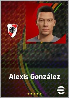 Alexis González eFootball 2026 player card, 65 OVR CF