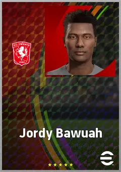 Jordy Bawuah eFootball 2026 player card, 66 OVR CMF
