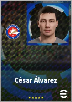 César Álvarez eFootball 2026 player card, 68 OVR RB