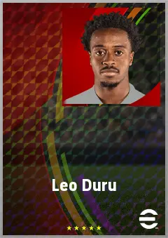 Leo Duru eFootball 2026 player card, 63 OVR RB