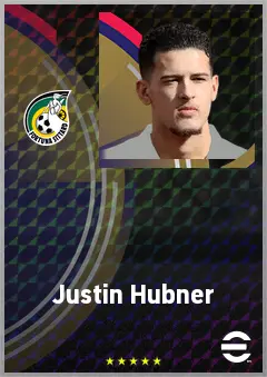 Justin Hubner eFootball 2026 player card, 69 OVR CB
