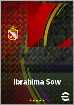 Ibrahima Sow eFootball 2026 player card, 65 OVR CF