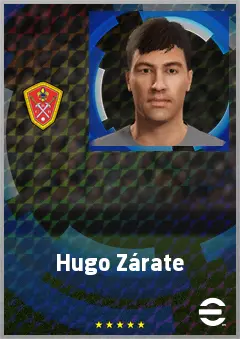 Hugo Zárate eFootball 2026 player card, 63 OVR CMF