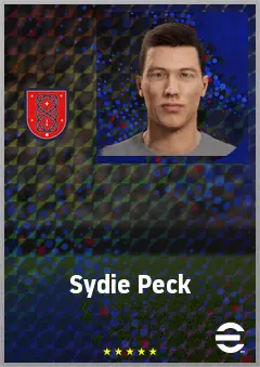Sydie Peck eFootball 2026 player card, 71 OVR CMF