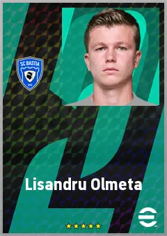 Lisandru Olmeta eFootball 2026 player card, 64 OVR GK