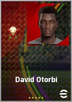 David Otorbi eFootball 2026 player card, 67 OVR RWF