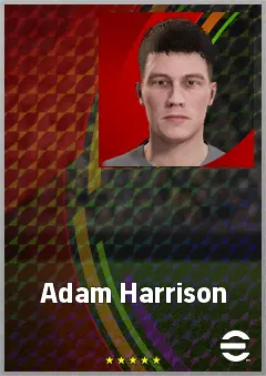 Adam Harrison eFootball 2026 player card, 66 OVR GK