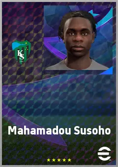 Mahamadou Susoho eFootball 2026 player card, 68 OVR DMF