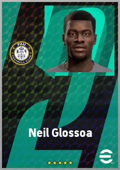Neil Glossoa eFootball 2026 player card, 65 OVR RB