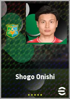 Onishi Shogo eFootball 2026 player card, 66 OVR GK