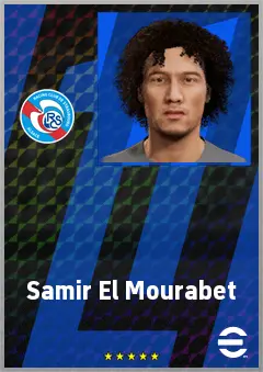 Samir El Mourabet eFootball 2026 player card, 72 OVR CMF