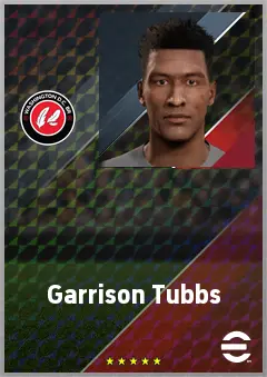 Garrison Tubbs eFootball 2026 player card, 69 OVR CB
