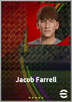 Jacob Farrell eFootball 2026 player card, 68 OVR LB