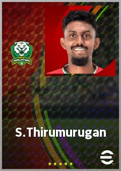 S.Thirumurugan eFootball 2026 player card, 64 OVR LWF