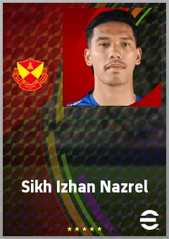 Sikh Izhan Nazrel eFootball 2026 player card, 69 OVR GK