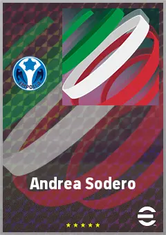 Andrea Sodero eFootball 2026 player card, 63 OVR AMF