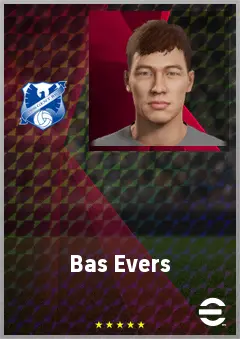 Bas Evers eFootball 2026 player card, 66 OVR GK