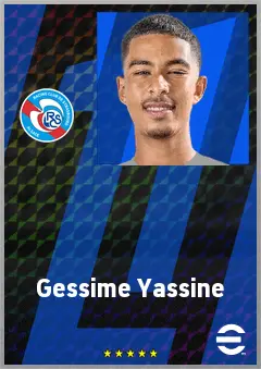Gessime Yassine eFootball 2026 player card, 71 OVR RWF