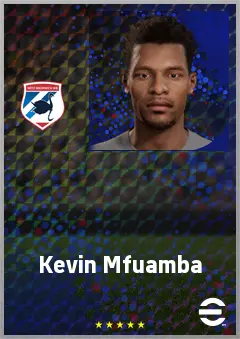 Kevin Mfuamba eFootball 2026 player card, 61 OVR DMF