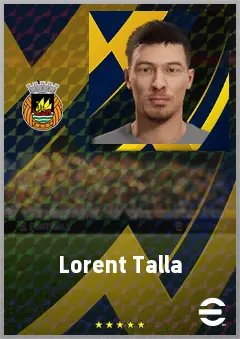 Lorent Talla eFootball 2026 player card, 62 OVR AMF