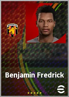 Benjamin Fredrick eFootball 2026 player card, 67 OVR CB
