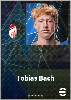 Tobias Bach eFootball 2026 player card, 67 OVR LMF