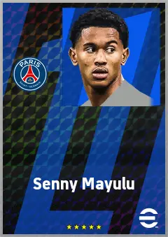 Senny Mayulu eFootball 2026 player card, 74 OVR CMF