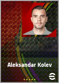 Aleksandar Kolev eFootball 2026 player card, 72 OVR CF