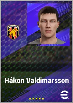 Hákon Valdimarsson eFootball 2026 player card, 71 OVR GK