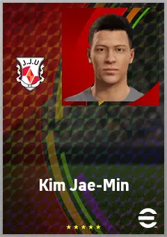 Kim Jae-Min eFootball 2026 player card, 62 OVR CMF