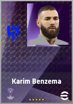 Karim Benzema eFootball 2026 player card, 81 OVR CF