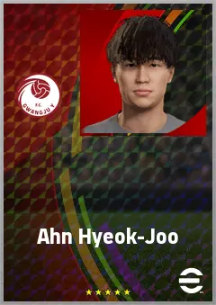 Ahn Hyeok-Joo eFootball 2026 player card, 63 OVR LWF