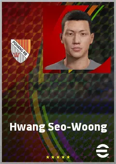 Hwang Seo-Woong eFootball 2026 player card, 64 OVR CMF