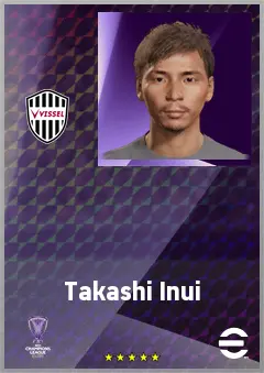 Inui Takashi eFootball 2026 player card, 70 OVR AMF