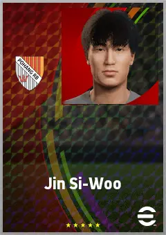 Jin Si-Woo eFootball 2026 player card, 66 OVR CB