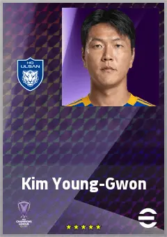 Kim Young-Gwon eFootball 2026 player card, 71 OVR CB