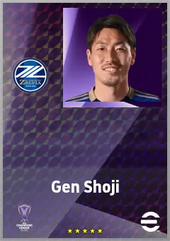 Shoji Gen eFootball 2026 player card, 71 OVR CB