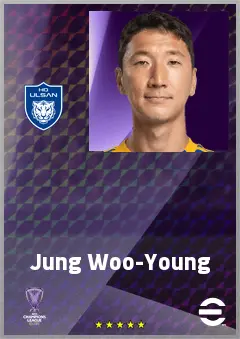Jung Woo-Young eFootball 2026 player card, 71 OVR DMF