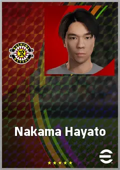 Nakama Hayato eFootball 2026 player card, 69 OVR LWF