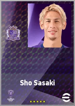 Sasaki Sho eFootball 2026 player card, 72 OVR CB