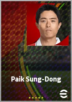 Paik Sung-Dong eFootball 2026 player card, 67 OVR LWF