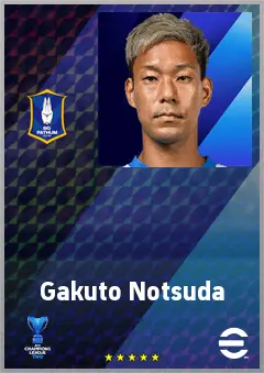 Notsuda Gakuto eFootball 2026 player card, 70 OVR CMF