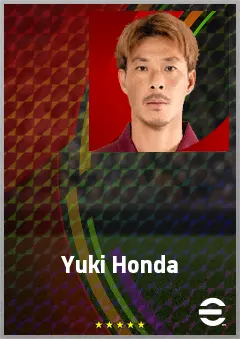Honda Yuki eFootball 2026 player card, 70 OVR LB