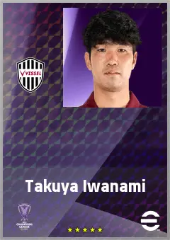 Iwanami Takuya eFootball 2026 player card, 70 OVR CB