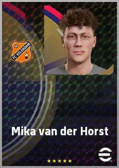 Mika van der Horst eFootball 2026 player card, 62 OVR CMF